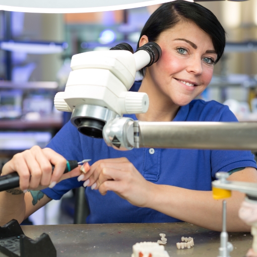 Smiling dental team member