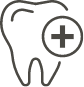 Animated tooth with emergency medical cross