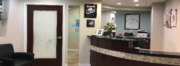 Welcoming reception desk in Chevy Chase dental office