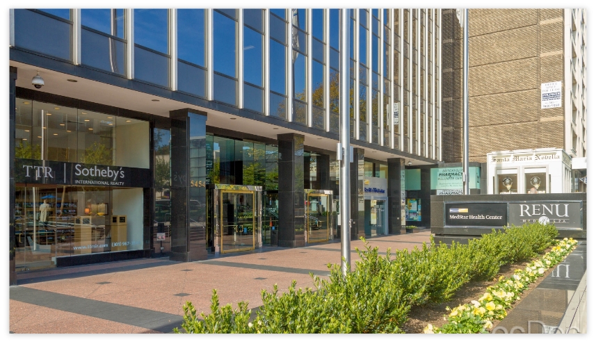 Outside view of Chevy Chase Maryland dental office building