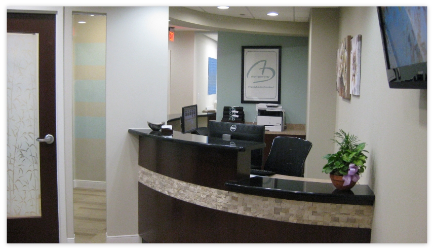 Dental office reception desk